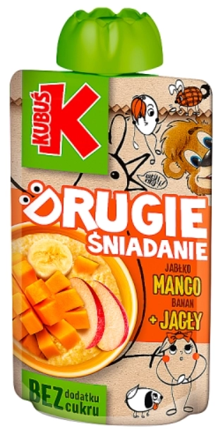 KUBUŚ DRUGIE ŚNIADANIE Mus jabłko mango banan + jagły 100 g