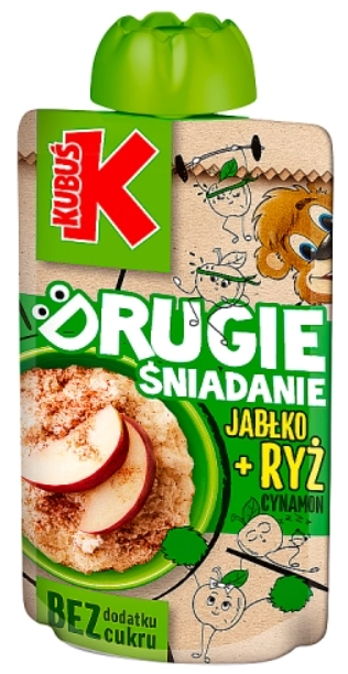 KUBUŚ DRUGIE ŚNIADANIE Mus jabłko + ryż cynamon 100 g