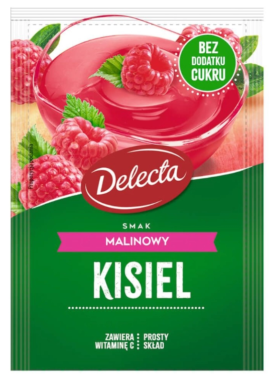 DELECTA Kisiel malinowy bez cukru 38 g