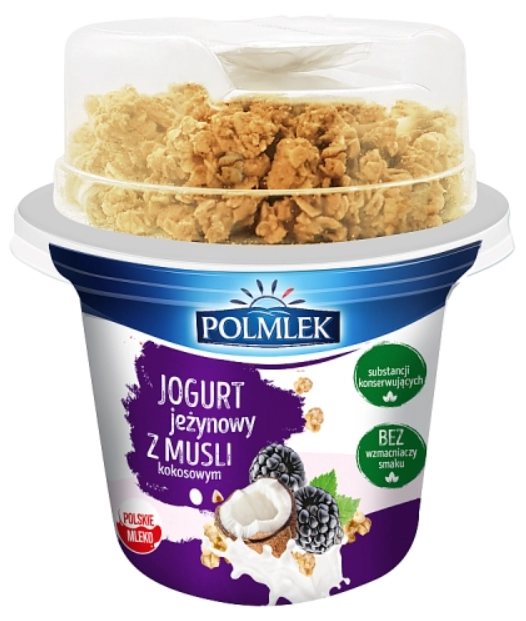 POLMLEK Jogurt jeżynowy z musli kokosowym 210 g