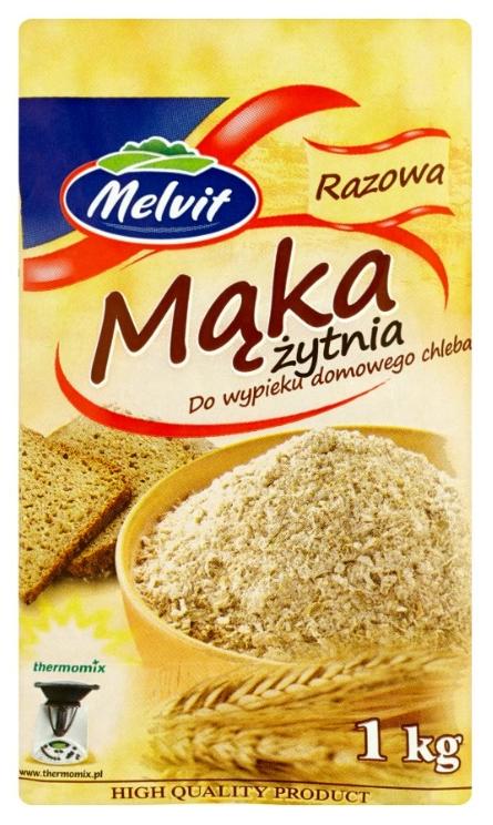 MELVIT Mąka żytnia razowa do wypieku domowego chleba 1000 g
