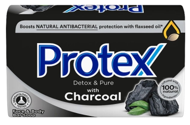 PROTEX Mydło w kostce z aktywnym węglem Detox & Pure Charcoal 90 g