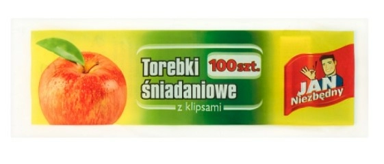 JAN NIEZBĘDNY Torebki śniadaniowe z klipsami 100 szt.