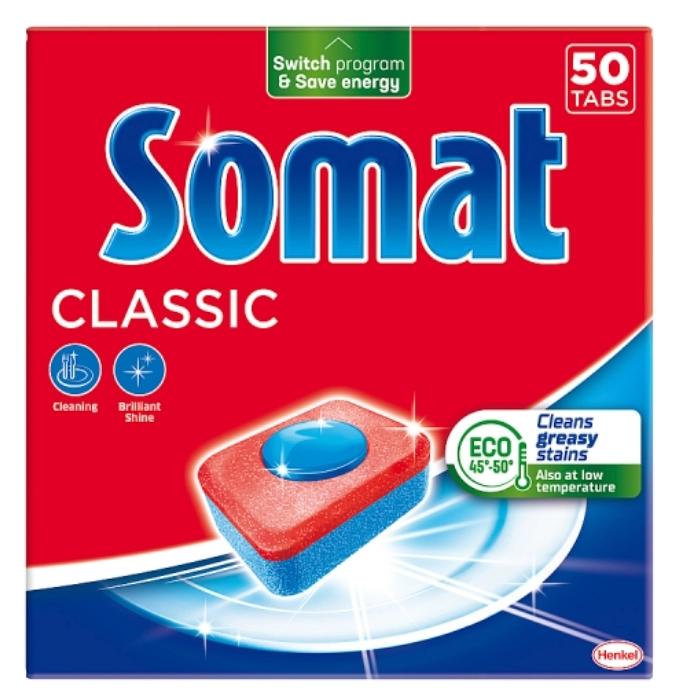 SOMAT Tabletki do mycia naczyń w zmywarkach Classic 50 szt