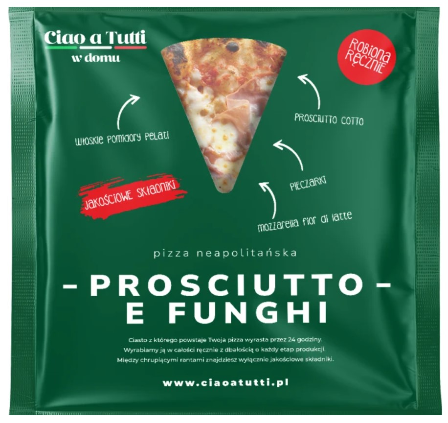 CIAO A TUTTI Pizza Prosciutto e Funghi 380 g