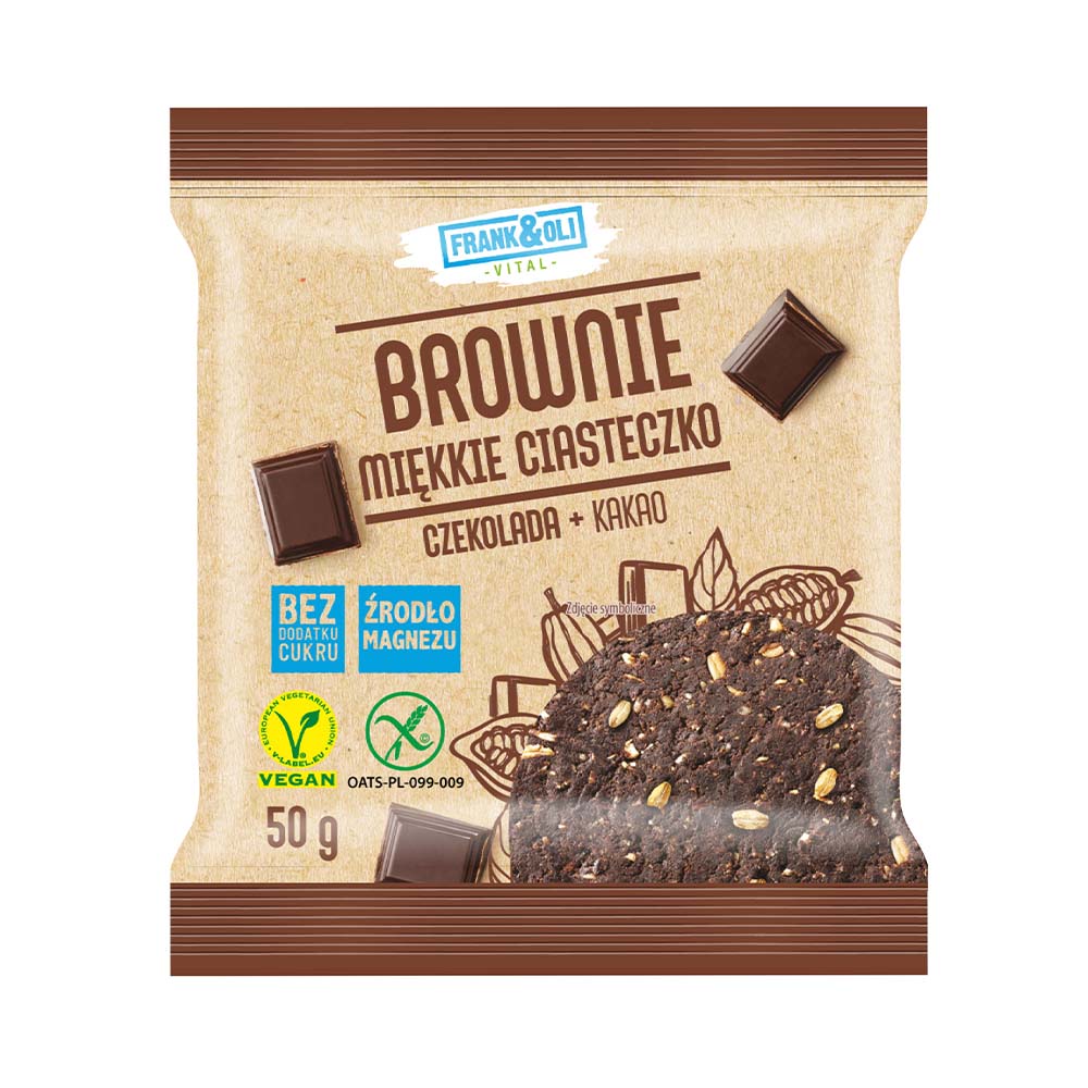 FRANK&OLI Ciasteczko Brownie czekolada i kakao 50 g