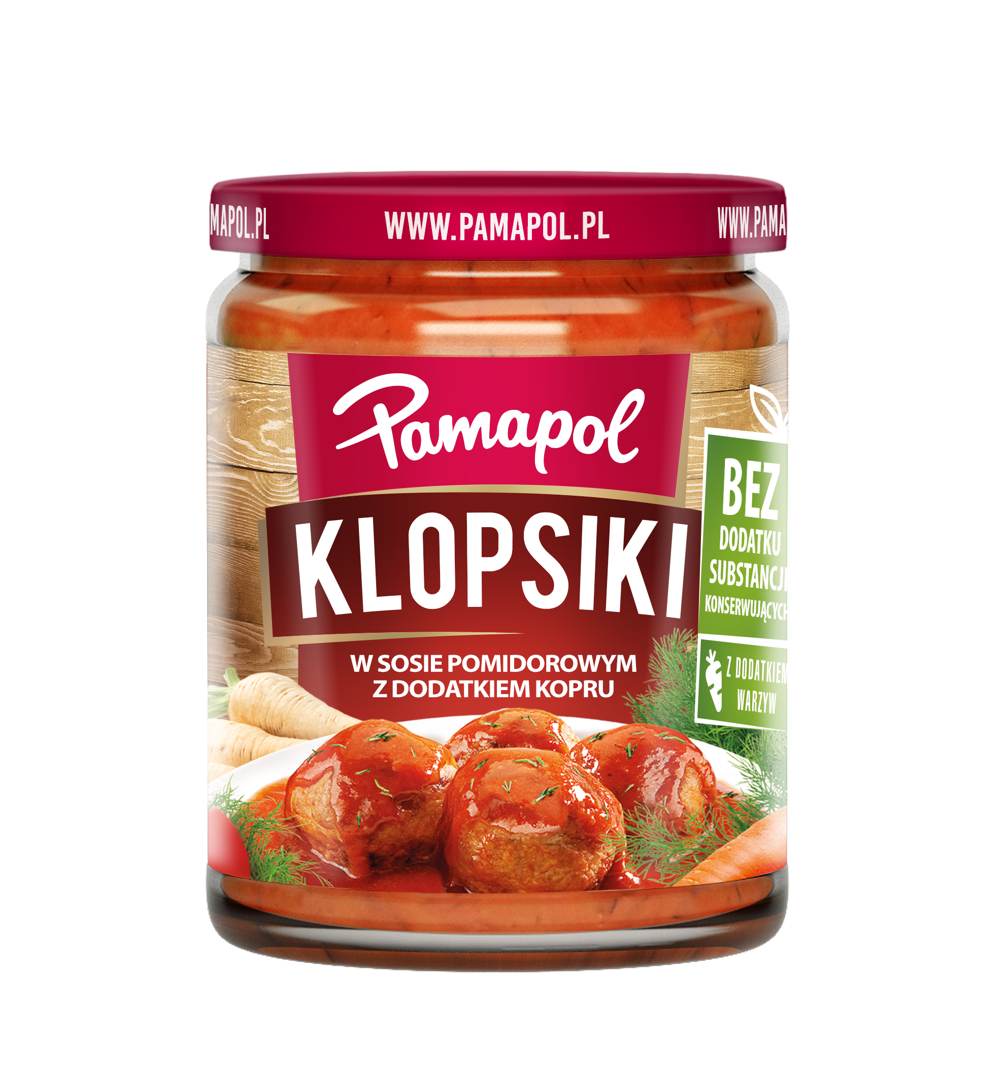 PAMAPOL Klopsiki w sosie pomidorowym z dodatkiem kopru 500 g