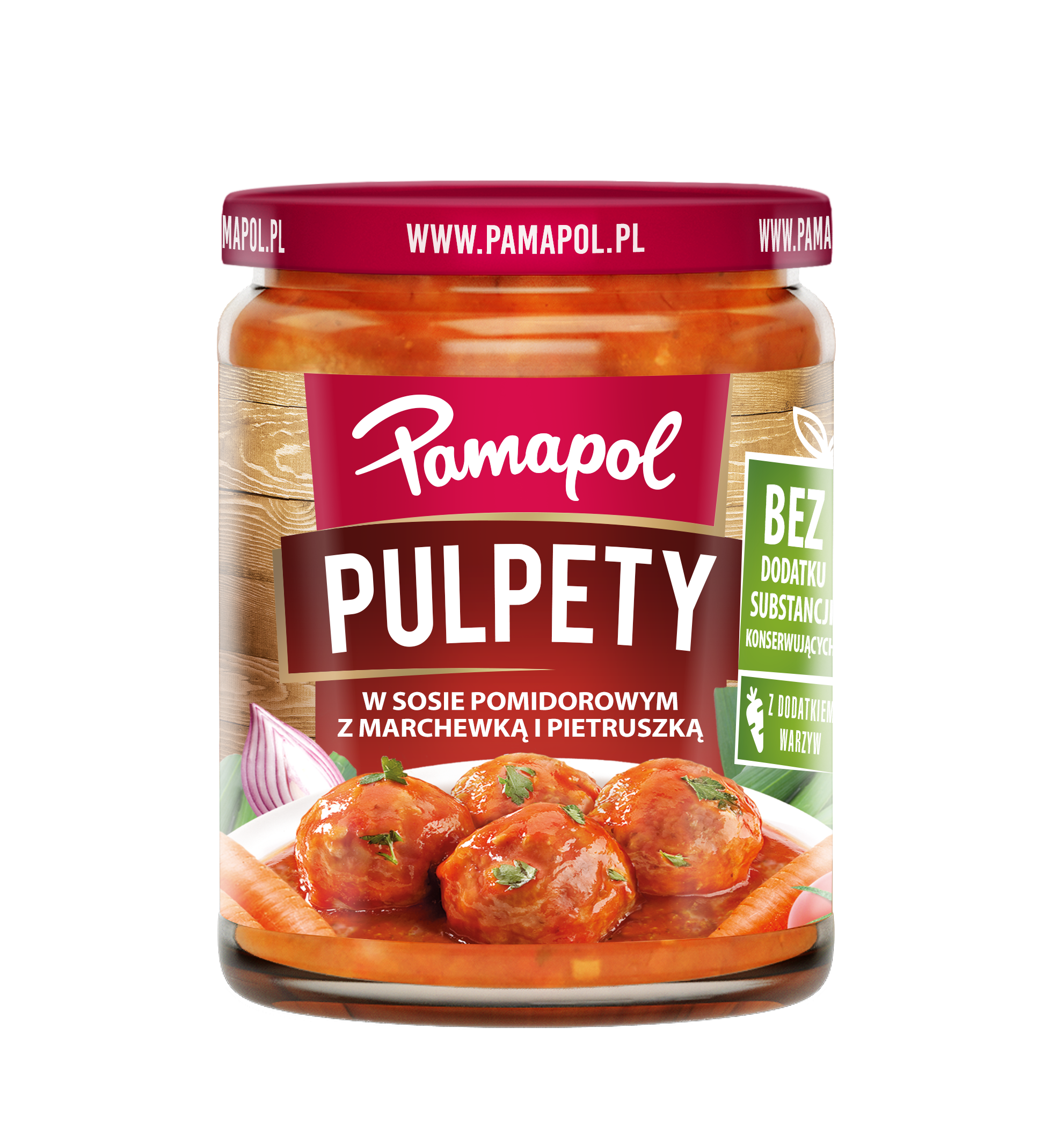 PAMAPOL Pulpety w sosie pomidorowym z marchewką i pietruszką 500 g