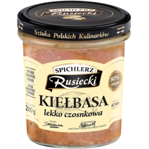 SPICHLERZ RUSIECKI Kiełbasa lekko czosnkowa 280 g