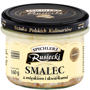 SPICHLERZ RUSIECKI Smalec z mięskiem i skwarkami 160 g