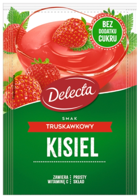 DELECTA Kisiel truskawkowy bez cukru 38 g