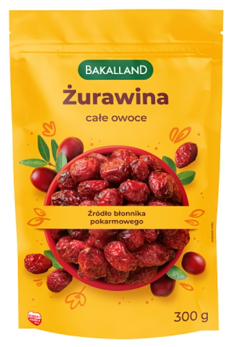 BAKALLAND Żurawina suszona 300 g