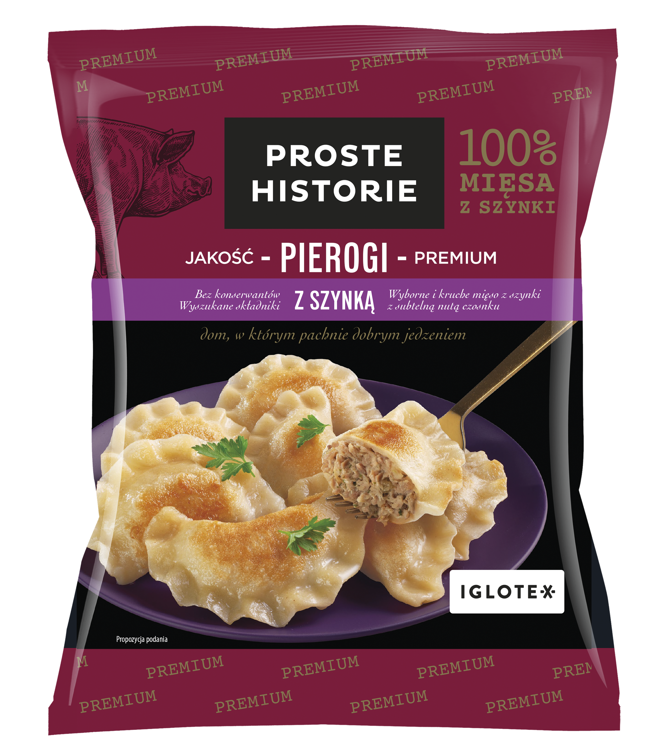 PROSTE HISTORIE Pierogi Z Szynką Premium 400g