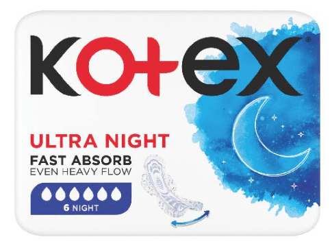 KOTEX Podpaski Ultra Night Single 6 szt.