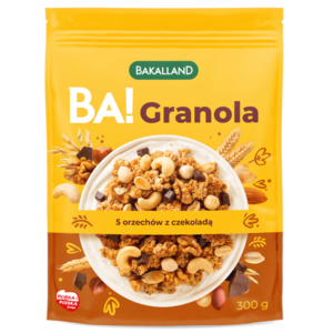 BAKALLAND BA! Granola 5 orzechów z czekoladą 300 g