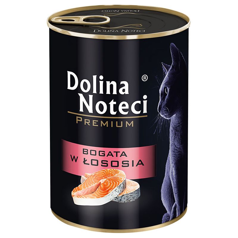 DOLINA NOTECI PREMIUM BOGATA Mokra karma dla kota bogata w łososia 400g