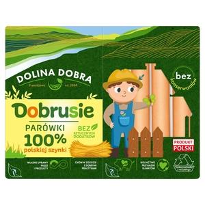 DOLINA DOBRA Parówki Dobrusie 100% polskiej szynki bez konserwantów 160 g