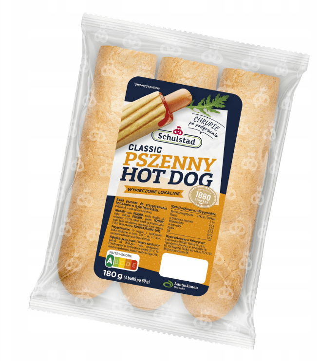 SCHULSTAD Bułki pszenne do hot-dogów francuskich 3szt. 180g