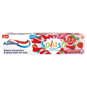 AQUAFRESH SPLASH Pasta do zębów z fluorkiem Truskawka i Mięta