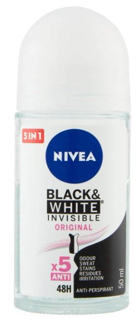 NIVEA BLACK&WHITE INVISIBLE Antyperspirant w kulce Clear 50 ml