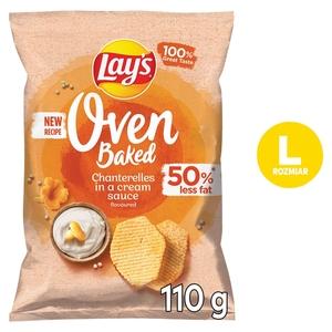 LAY'S OVEN BAKED Pieczone formowane chipsy ziemniaczane o smaku kurek w śmietanowym sosie