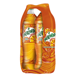 MIRINDA Napój gazowany o smaku pomarańczowym 2x850ml