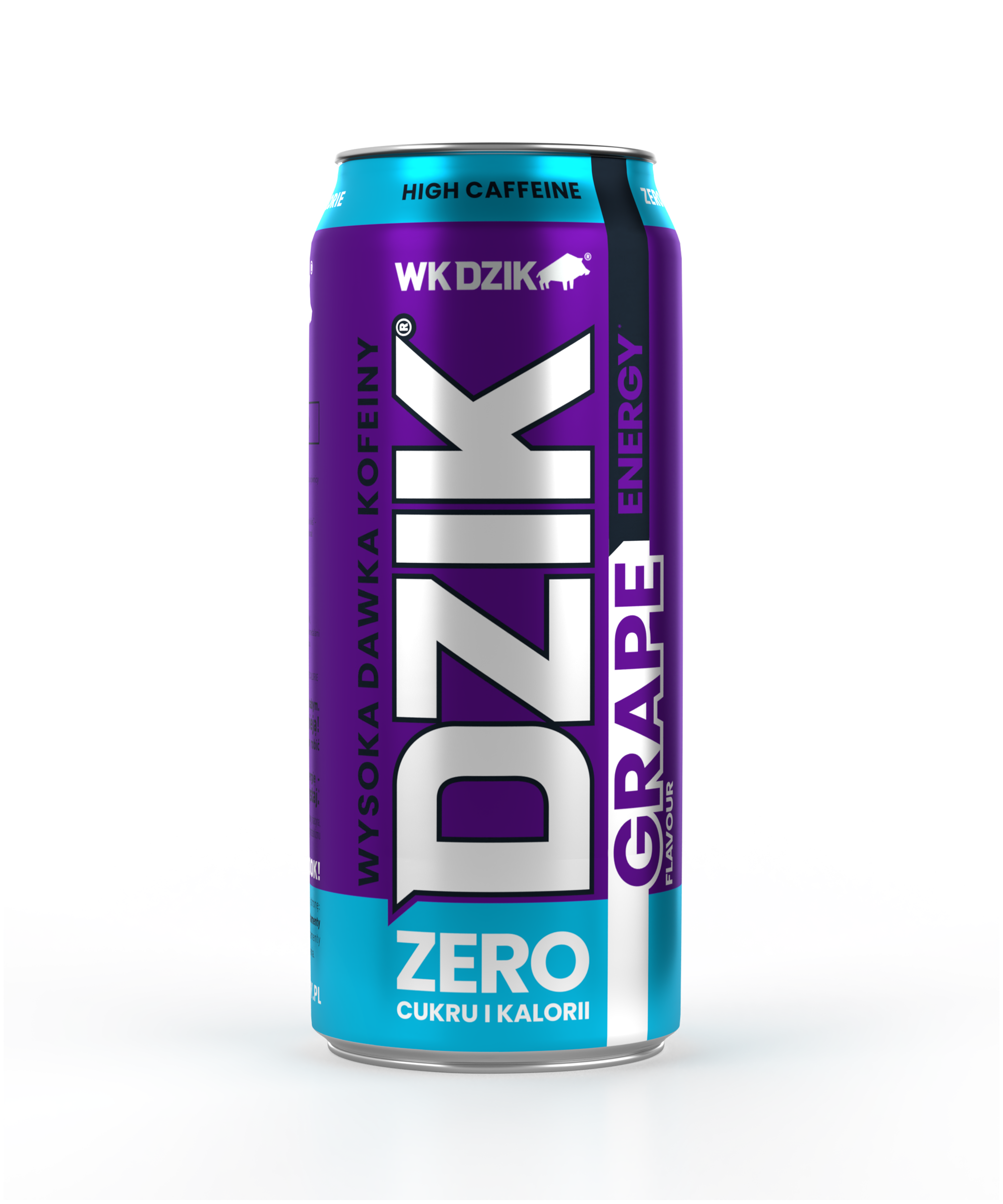 DZIK Energy drink o smaku winogronowym bez cukru 500ml