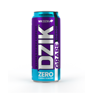 DZIK Energy drink o smaku winogronowym bez cukru 500ml