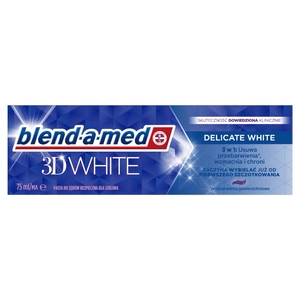 BLEND-A-MED 3D WHITE Pasta do zębów wybielająca Delicate White 75 ml