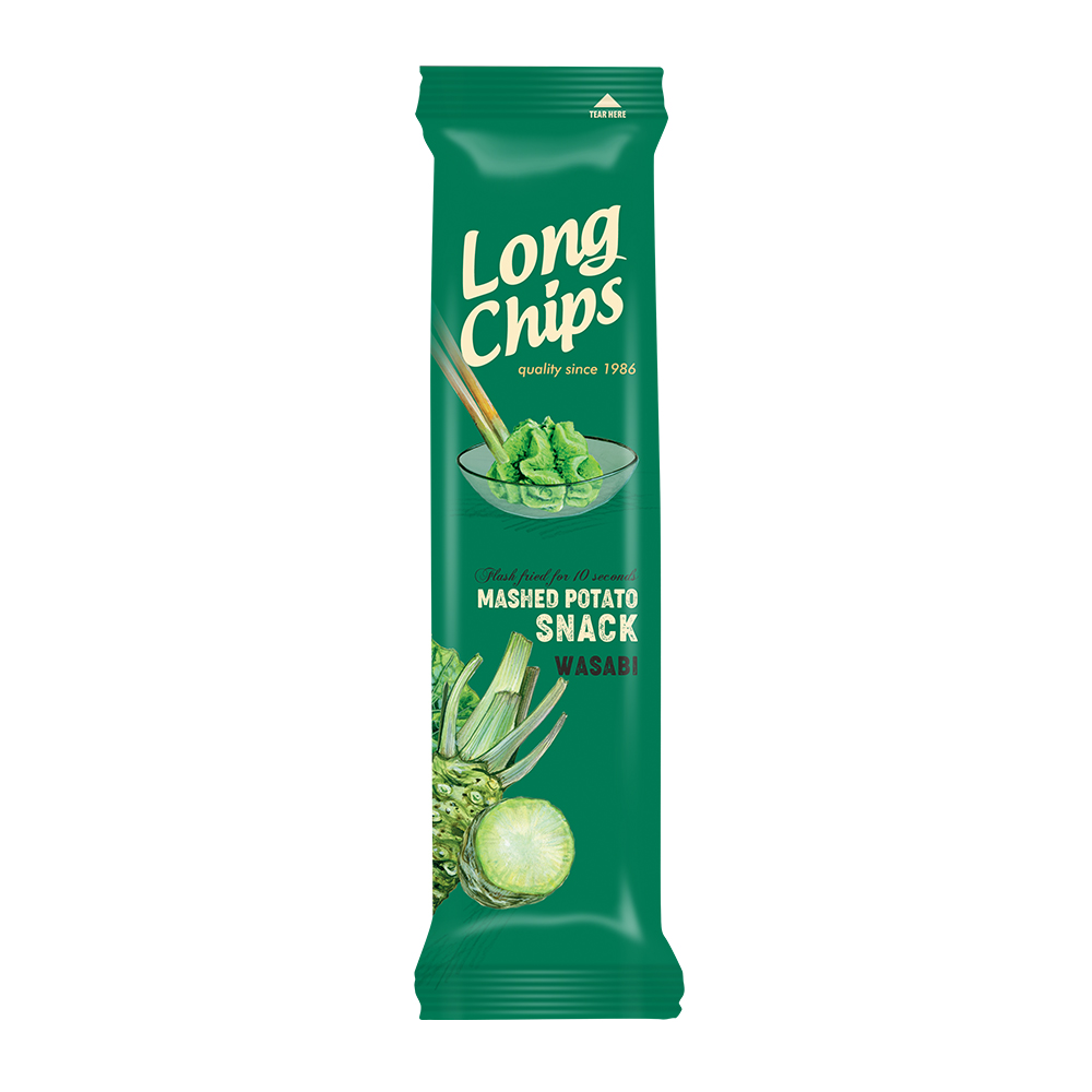 LONG CHIPS Chipsy ziemniaczane o smaku wasabi 75g