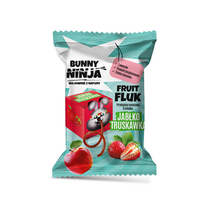 BUNNY NINJA Przekąska owocowa o smaku jabłko truskawka 15g