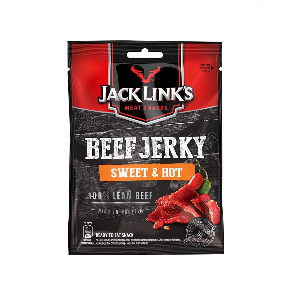 JACK LINK'S Beef Jerky Suszona wołowina Sweet&Hot 25g