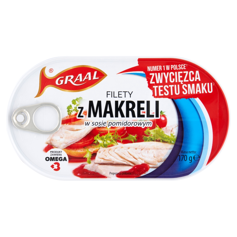 GRALL Filety z makreli w pomidorach 170 g