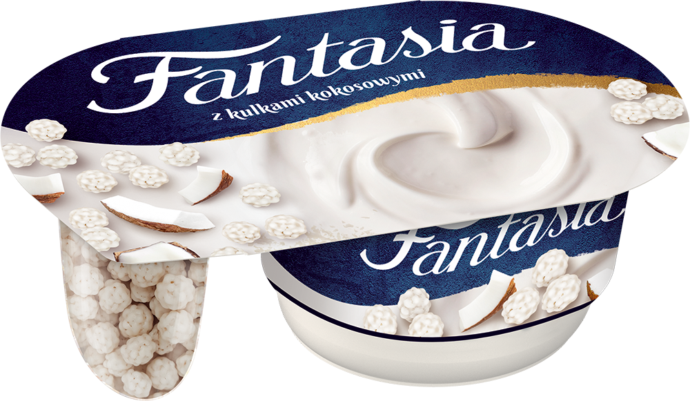 DANONE FANTASIA Jogurt kremowy z kulkami kokosowymi 98g