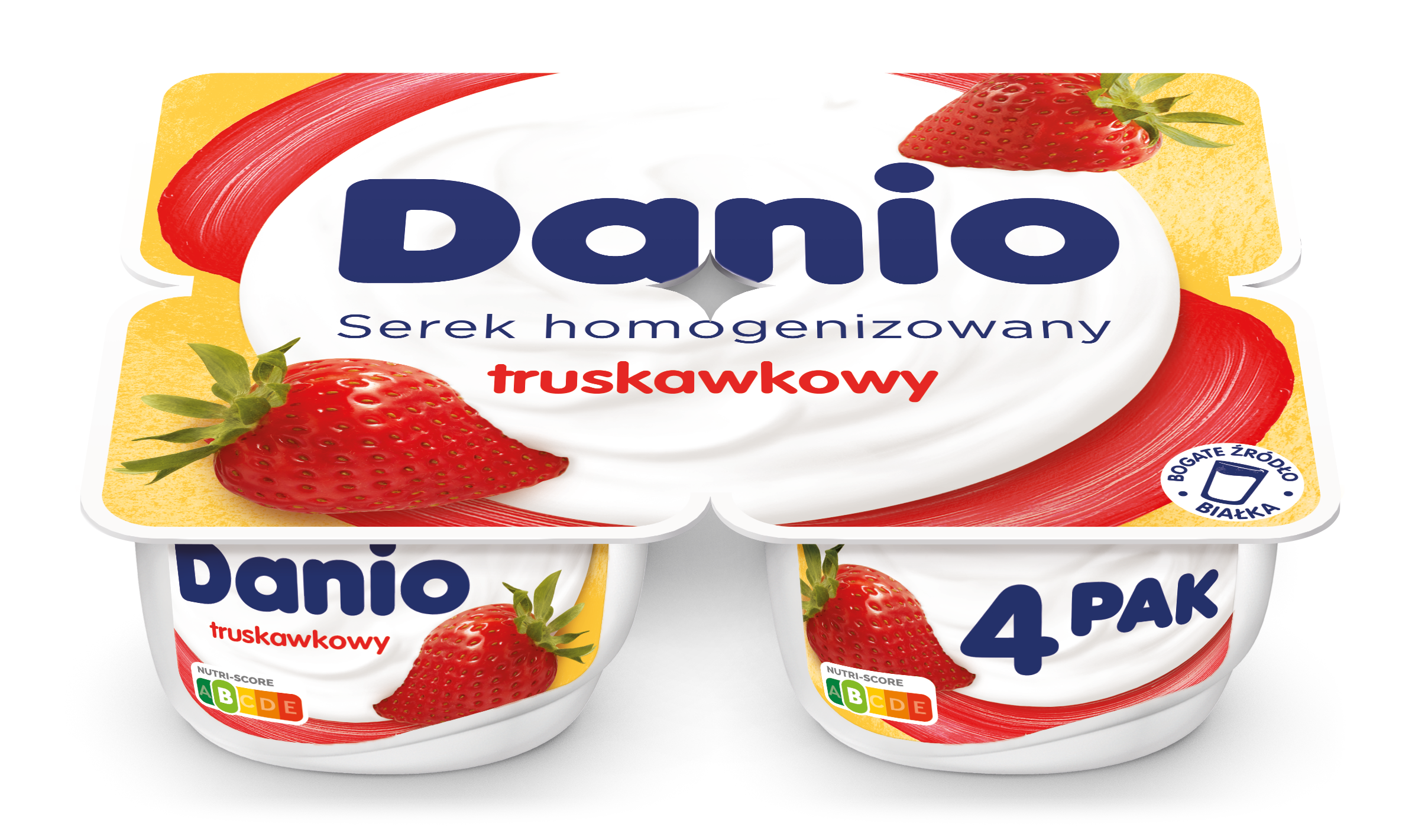 DANONE DANIO Serek homogenizowany truskawkowy 4x130g