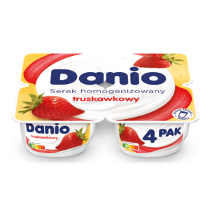 DANONE DANIO Serek homogenizowany truskawkowy 4x130g