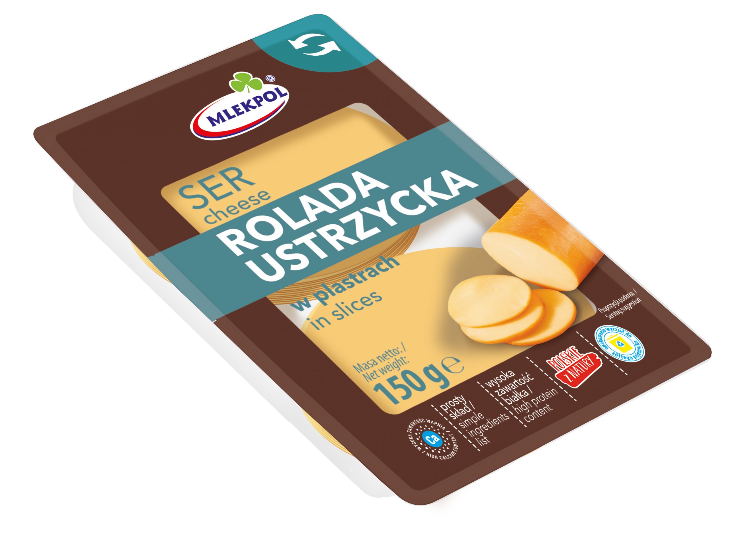 MLEKPOL Ser rolada ustrzycka w plastrach 150g