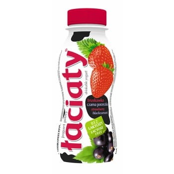 ŁACIATE Jogurt pitny truskawka czarna porzeczka bez laktozy 250ml