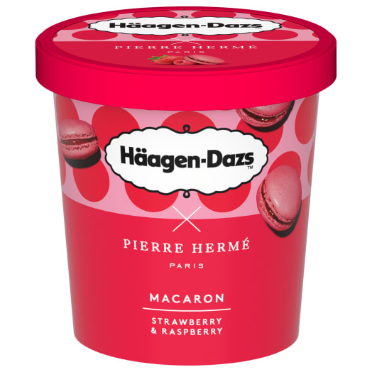 HAAGEN-DAZS Lody o smaku makaroników truskawkowo-malinowych 420ml