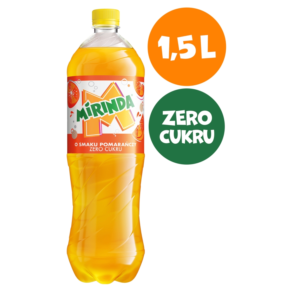 MIRINDA ZERO Napój gazowany o smaku pomarańczowym bez cukru 1500ml