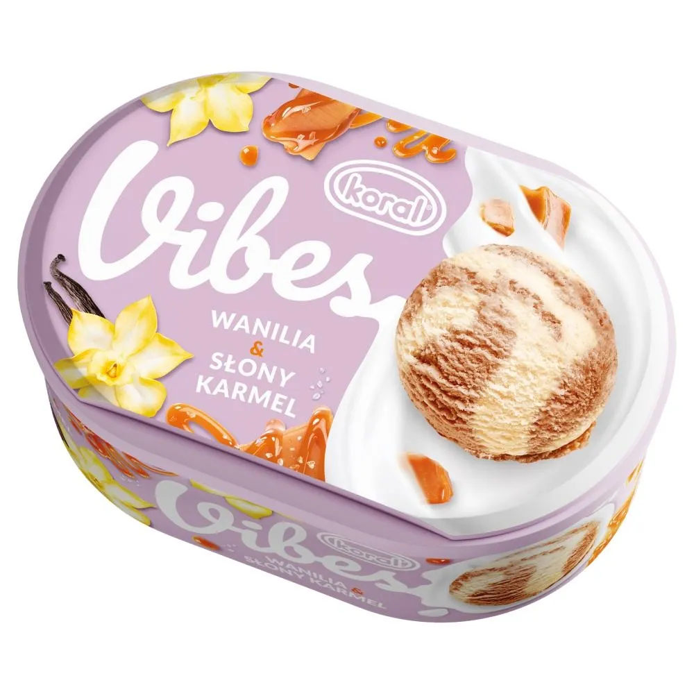 KORAL VIBES Lody o smaku wanilia i słony karmel 1000ml