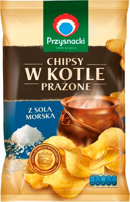 PRZYSNACKI Chipsy w kotle prażone z solą morską 125g