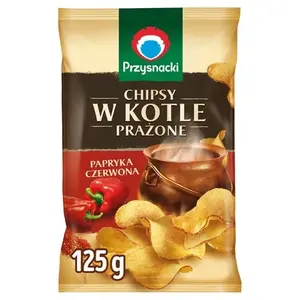 PRZYSNACKI Chipsy w kotle prażone o smaku paprykowym 125g