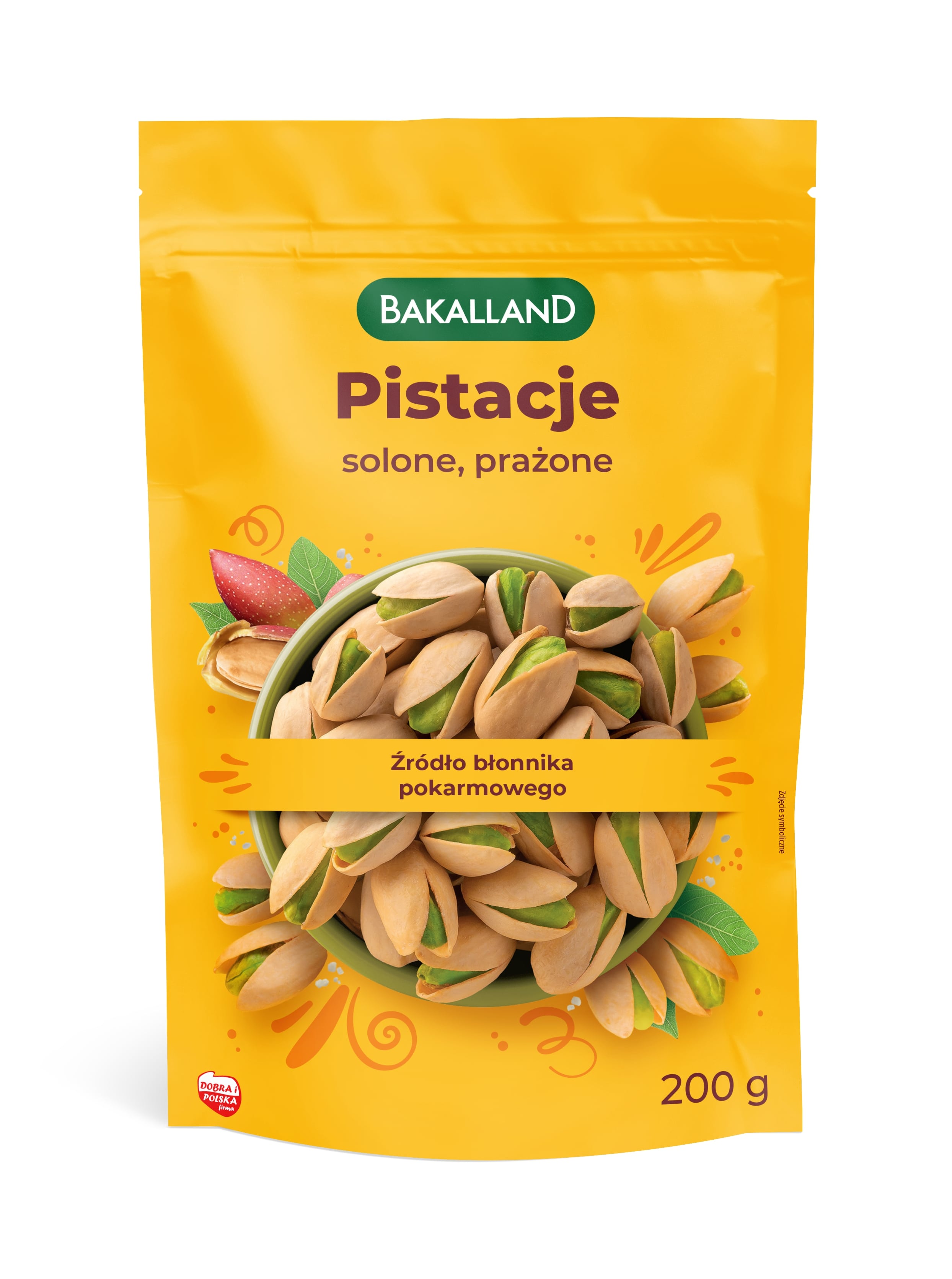 BAKALLAND Pistacje solone prażone 200g