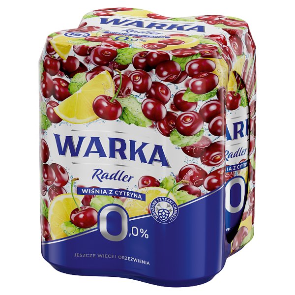 WARKA RADLER Piwo wiśnia z cytryną bezalkoholowe 2000 ml