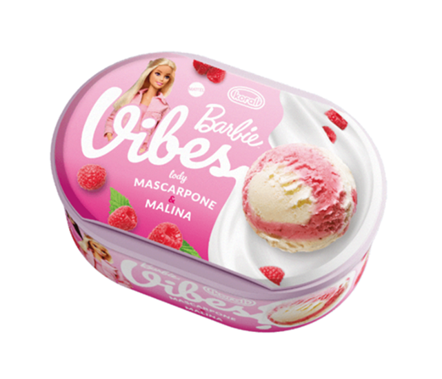 KORAL VIBES BARBIE Lody o smaku mascarpone z maliną 1000ml