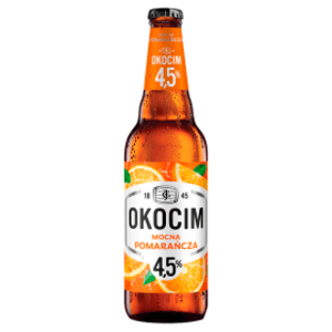 OKOCIM Piwo jasne mocna pomarańcza butelka