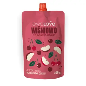 OWOLOVO Mus jabłkowo-wiśniowy 200g