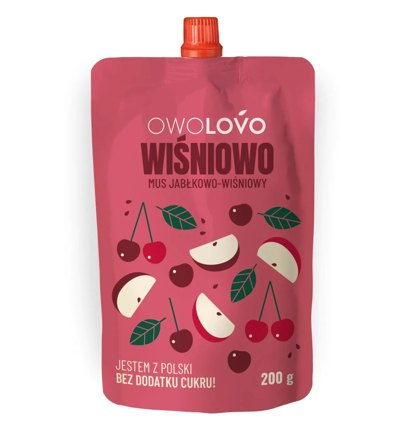 OWOLOVO Mus jabłkowo-wiśniowy 200g