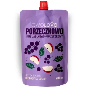 OWOLOVO Mus jabłkowo-porzeczkowy 200g